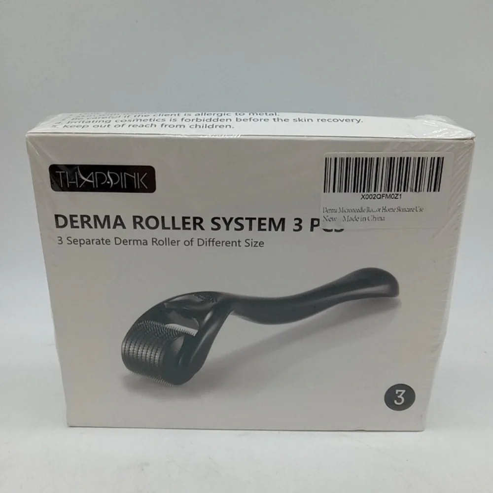 Thappink 3 Pc Derma Roller System Skin Care Wrinkles Stretch Marks 3 Rollers.